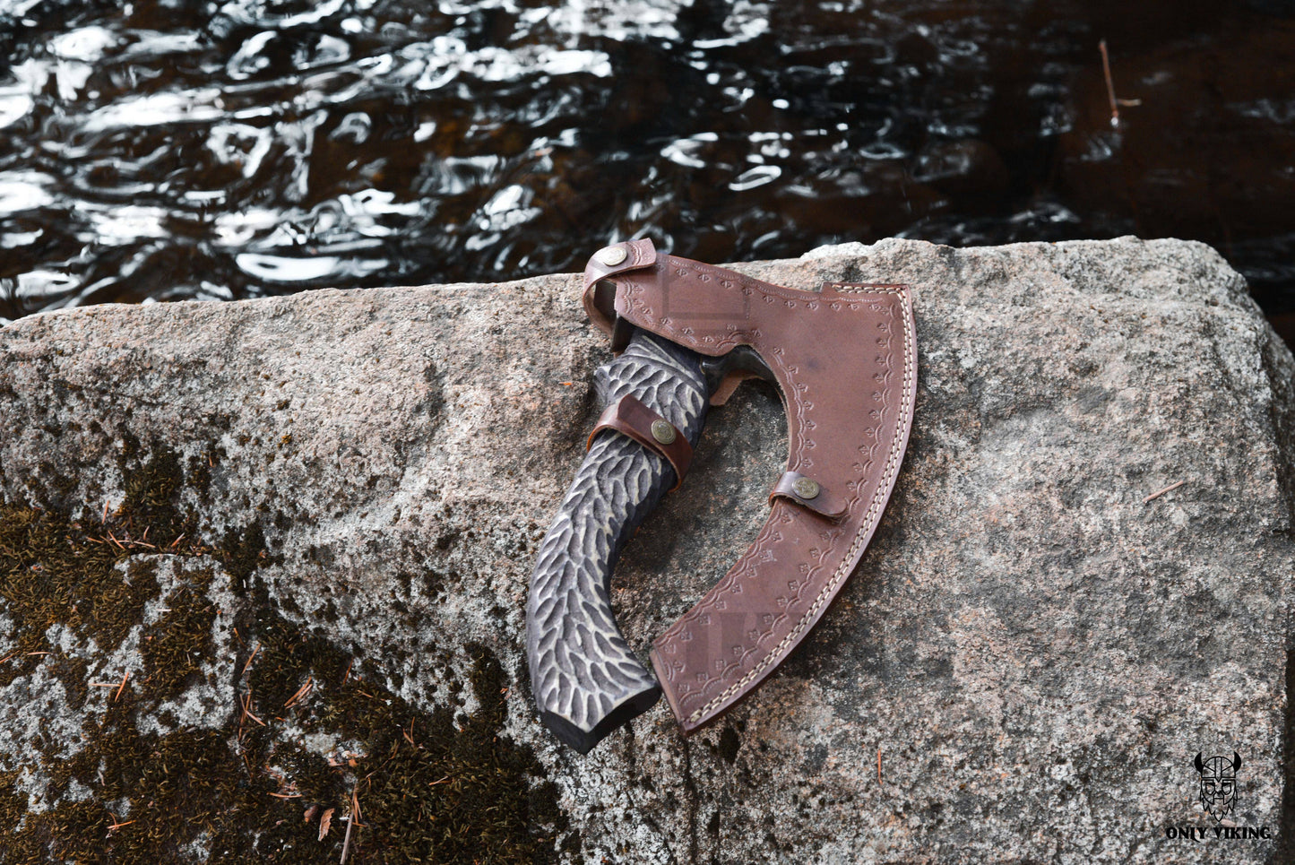 Pizza Cutter Axe & Leather Axe Sheath