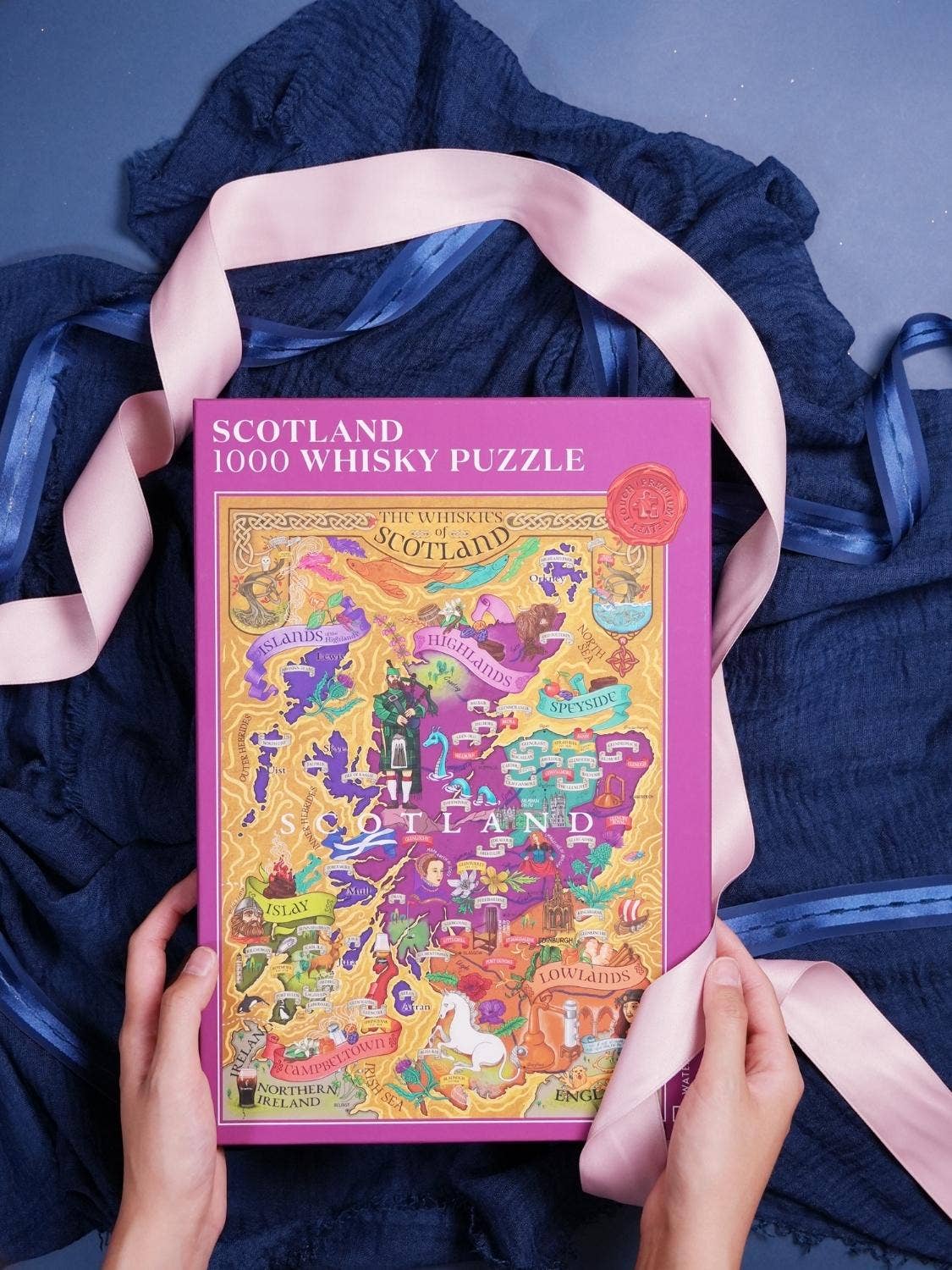 Scotland Whisky Map Puzzle Made in Poland