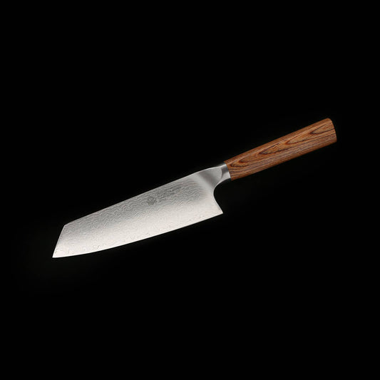 PUMA  7" Santoku knife,VG-10 Damascus Steel blade with Pakka wood handle