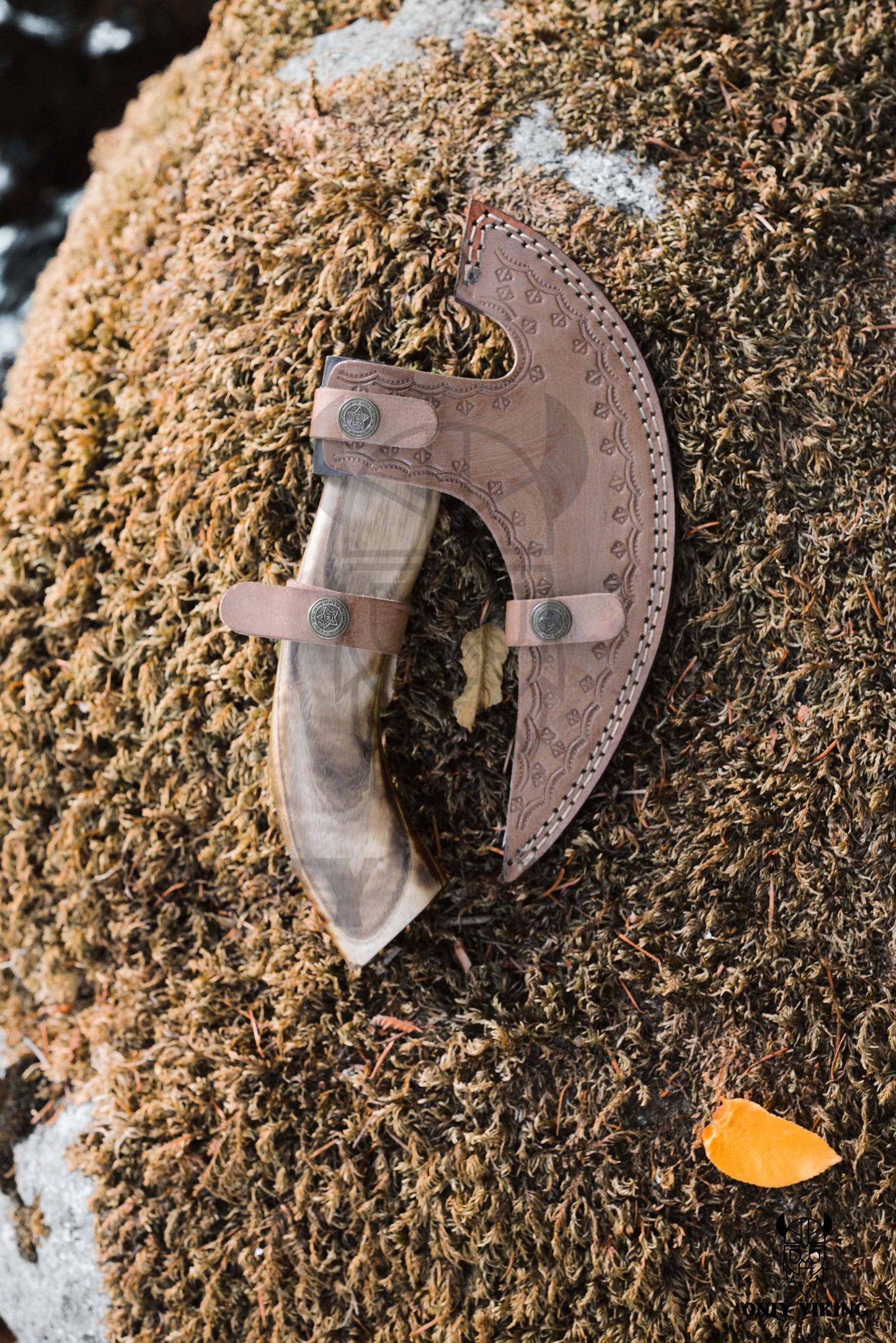 Pizza Cutter Axe & Leather Axe Sheath