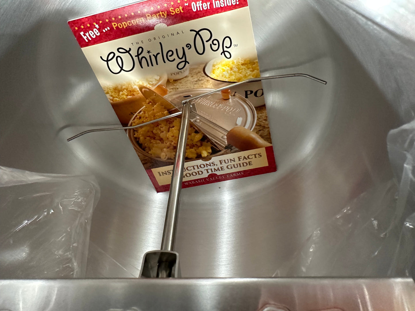 Assembled in USA 6-Quart Aluminum Whirley Popcorn Popper