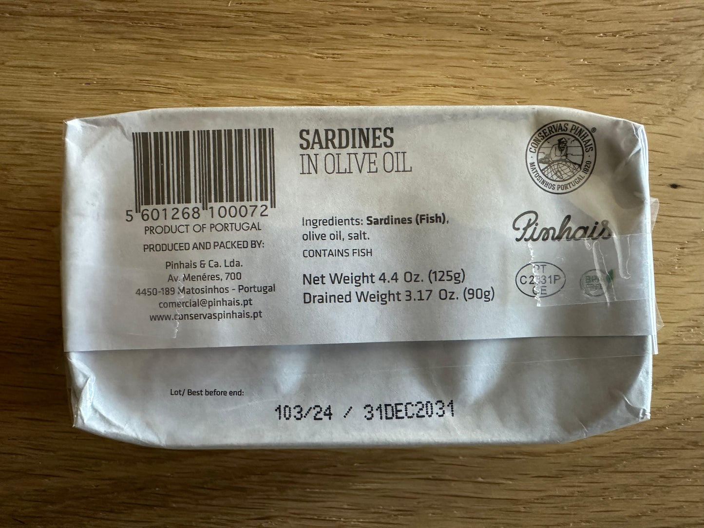 Packed in Portugal Nuri Sardines in Olive Oil