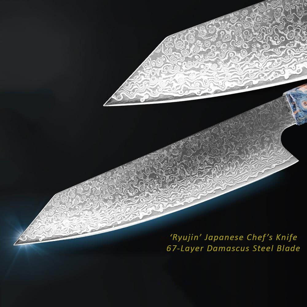 67-Layer Japanese VG10 Damascus Steel Kiritsuke Chef's Knife