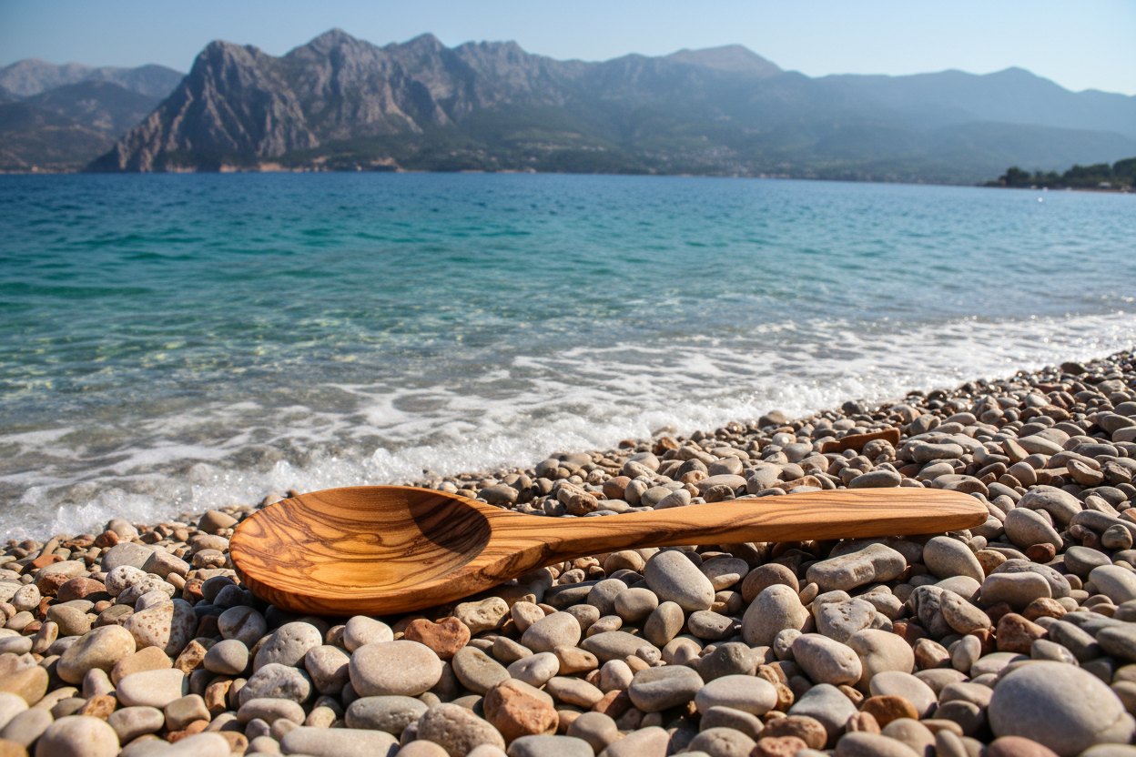 Olive Wood Cooking Spoon Utensil Made in Albania