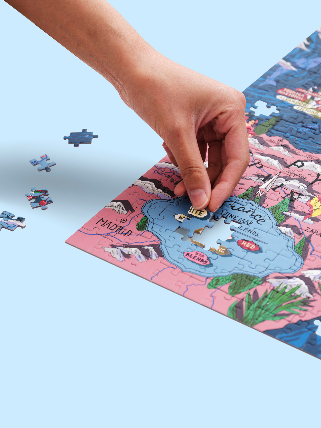 Made in USA France Wine Puzzle