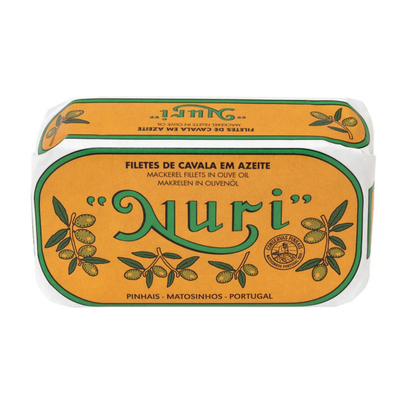 Packed in Portugal Nuri Mackerel Fillets in Olive Oil