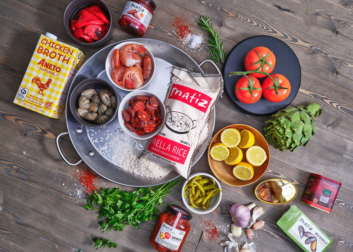 Made in Spain Matiz Paella Pan - 13" Diameter