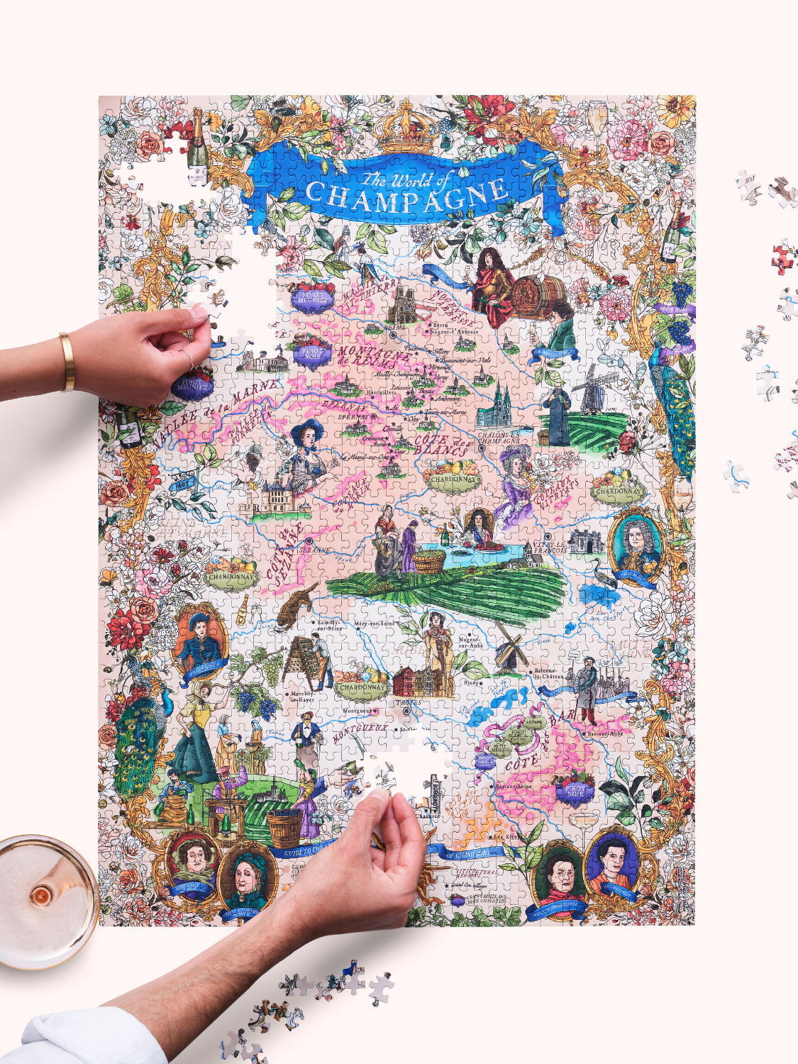 Champagne Wine Puzzle Made in USA