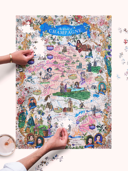 Champagne Wine Puzzle Made in USA