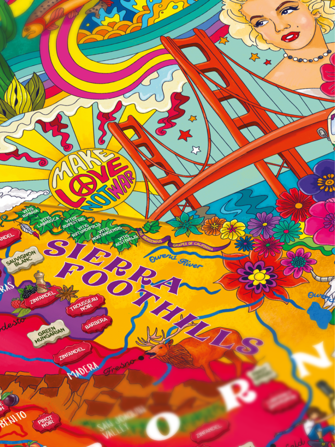 Made in USA California Wine Puzzle