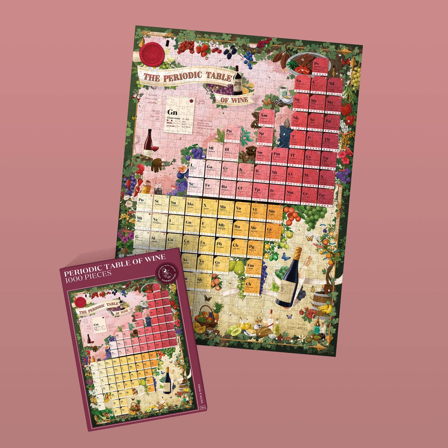 Periodic Table of Wine Puzzle Made in USA