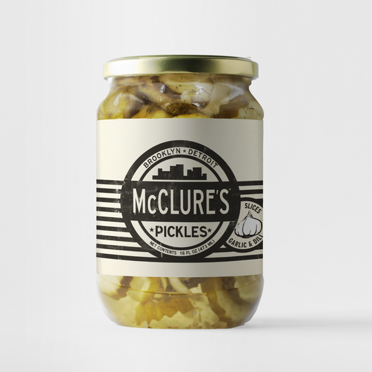 McClure's Garlic & Dill Coin Cut Slices Packed in USA