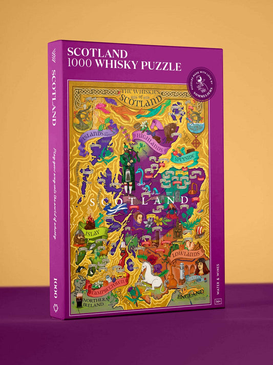 Scotland Whisky Map Puzzle Made in Poland