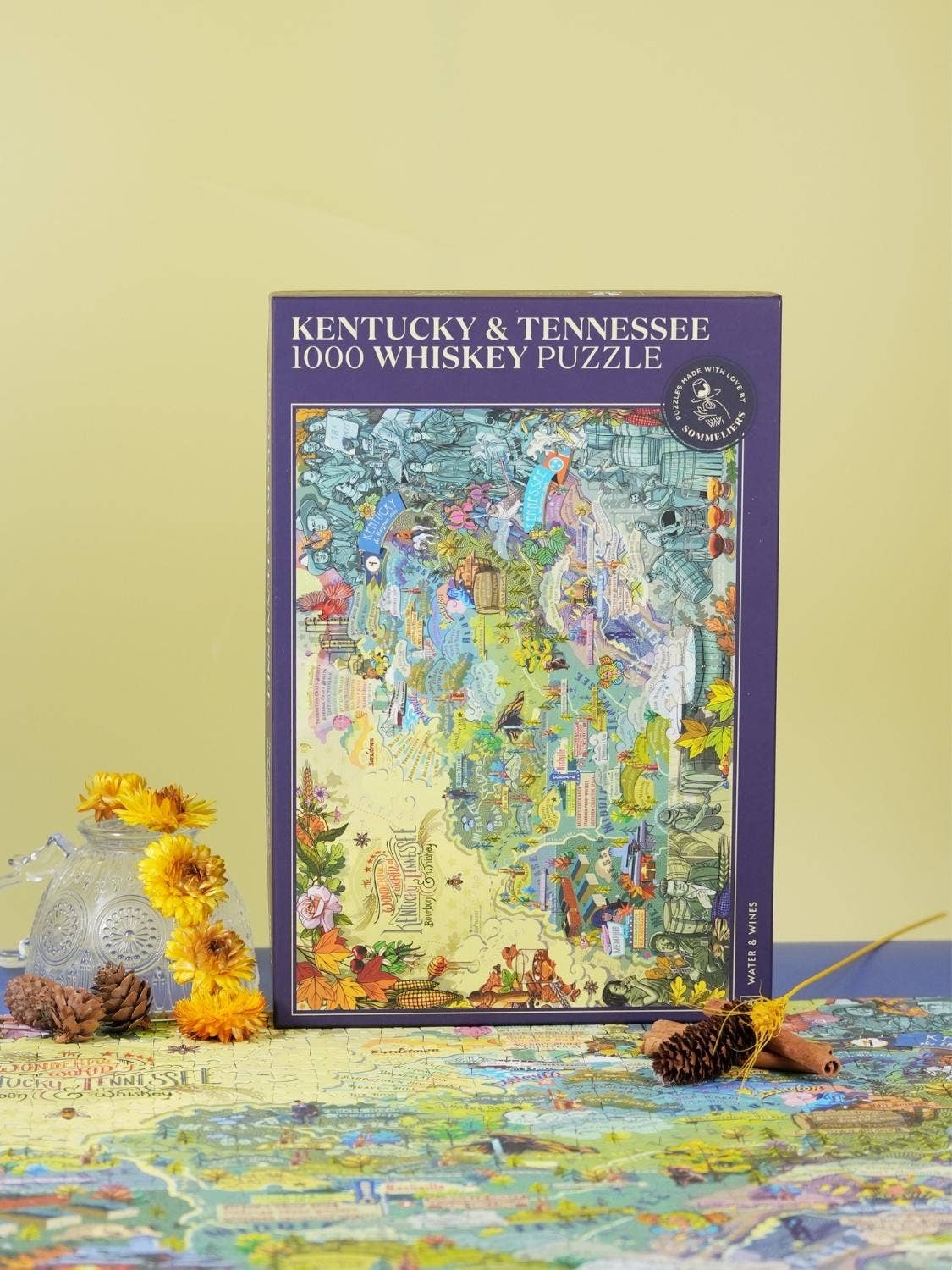 Made in USA Bourbon Whiskey Puzzle - Kentucky & Tennessee