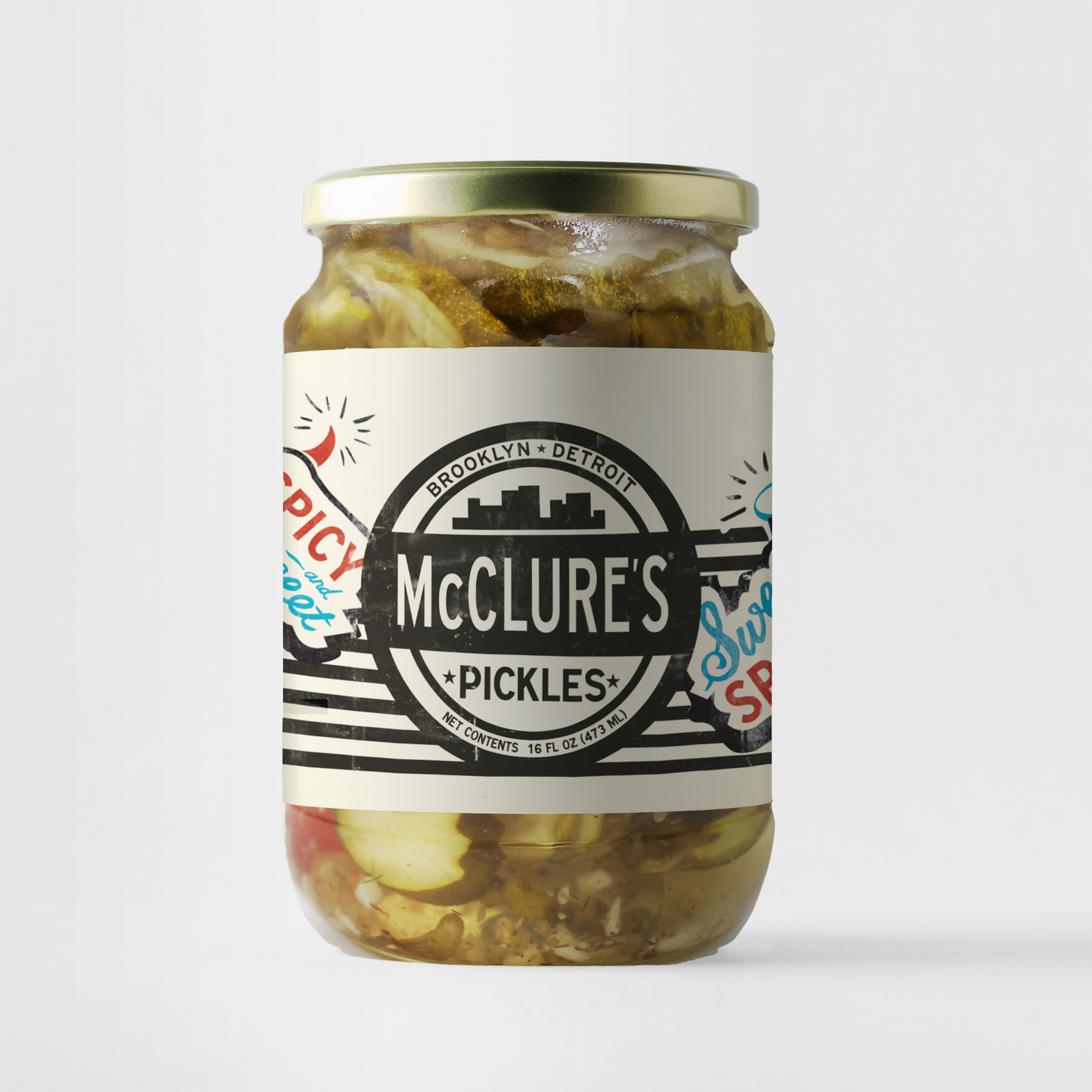 McClure's Sweet & Spicy Coin Cut Slices Packed in USA
