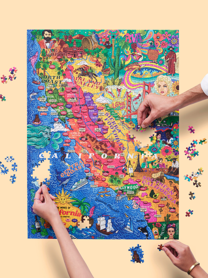 Made in USA California Wine Puzzle