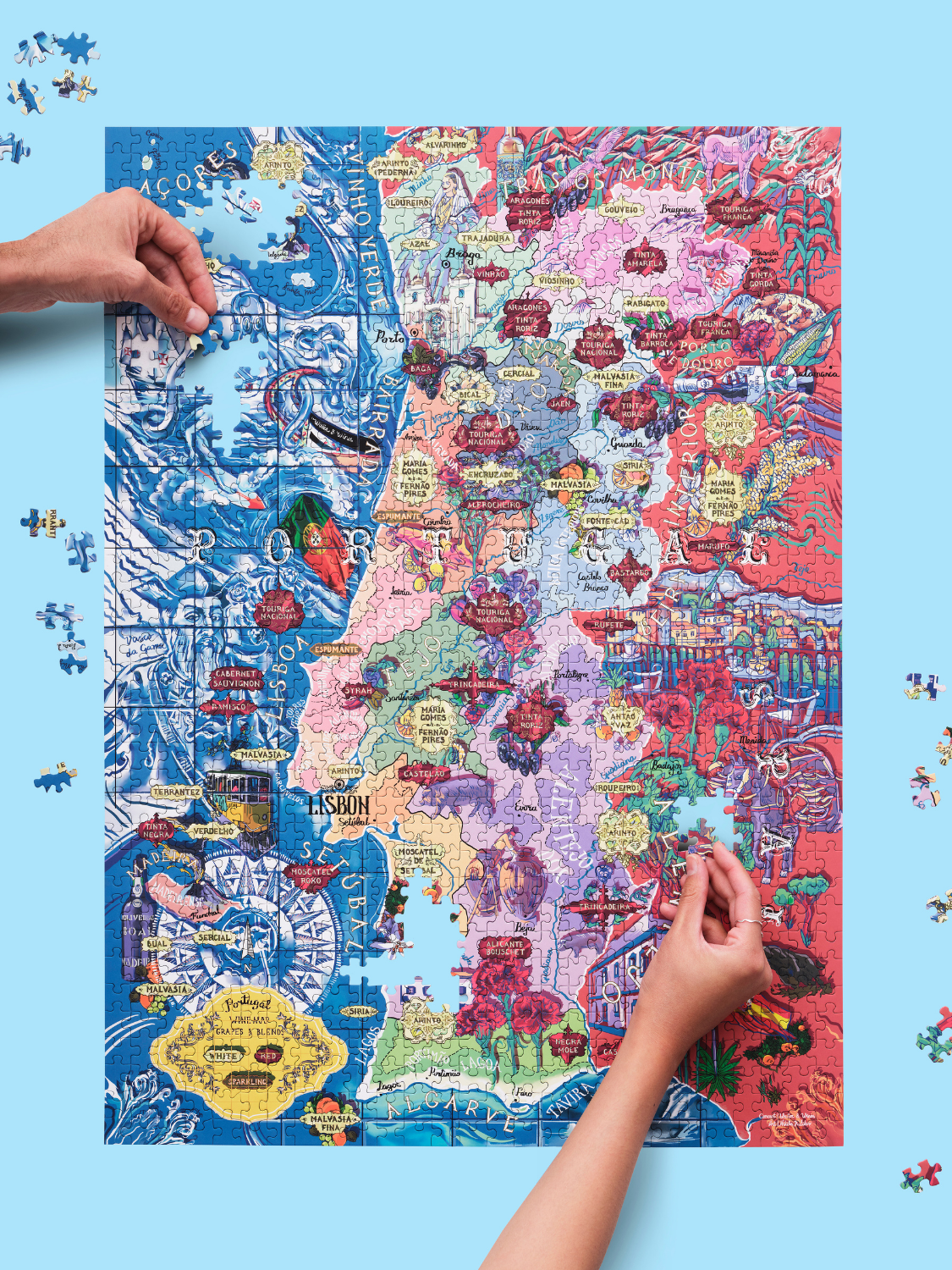 Made in USA Portugal Wine Puzzle