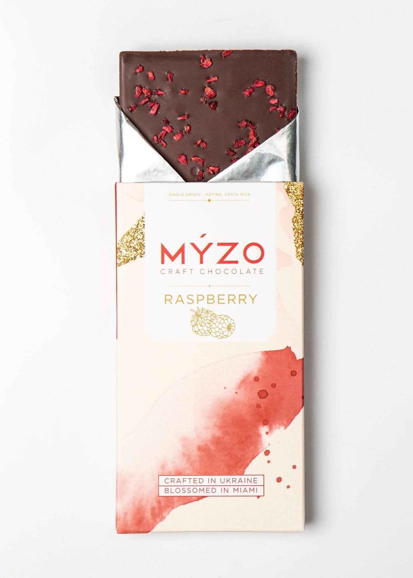 MYZO Raspberry Dark Chocolate | 70% Single-Origin Cacao Made in Ukraine