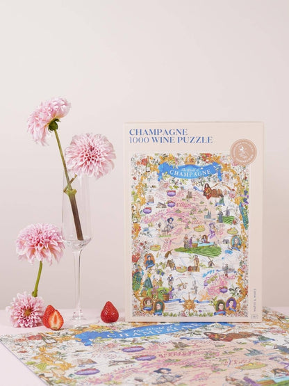 Champagne Wine Puzzle Made in USA