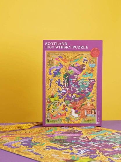 Scotland Whisky Map Puzzle Made in Poland