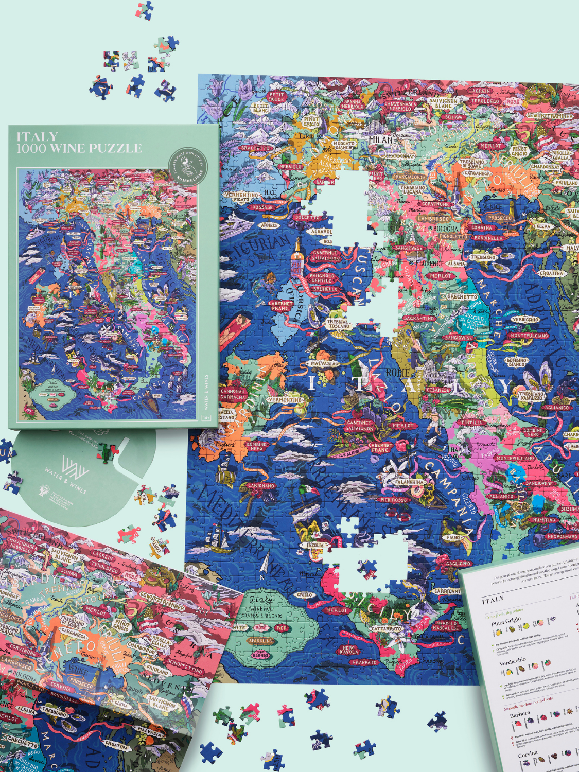 Italy Wine Puzzle Made in USA