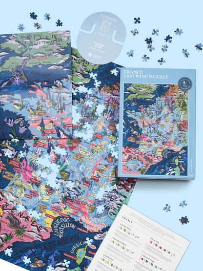 Made in USA France Wine Puzzle