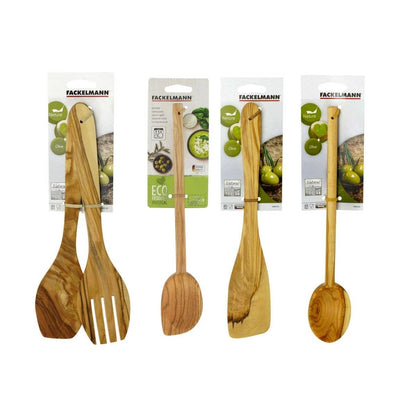 Olive Wood Salad Servers Made in Albania