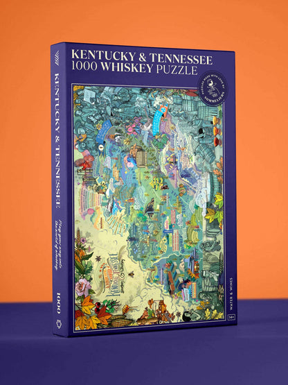 Made in USA Bourbon Whiskey Puzzle - Kentucky & Tennessee