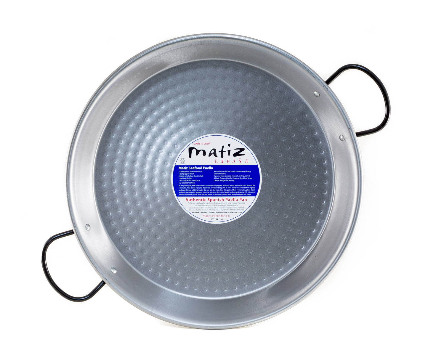 Made in Spain Matiz Paella Pan - 13" Diameter