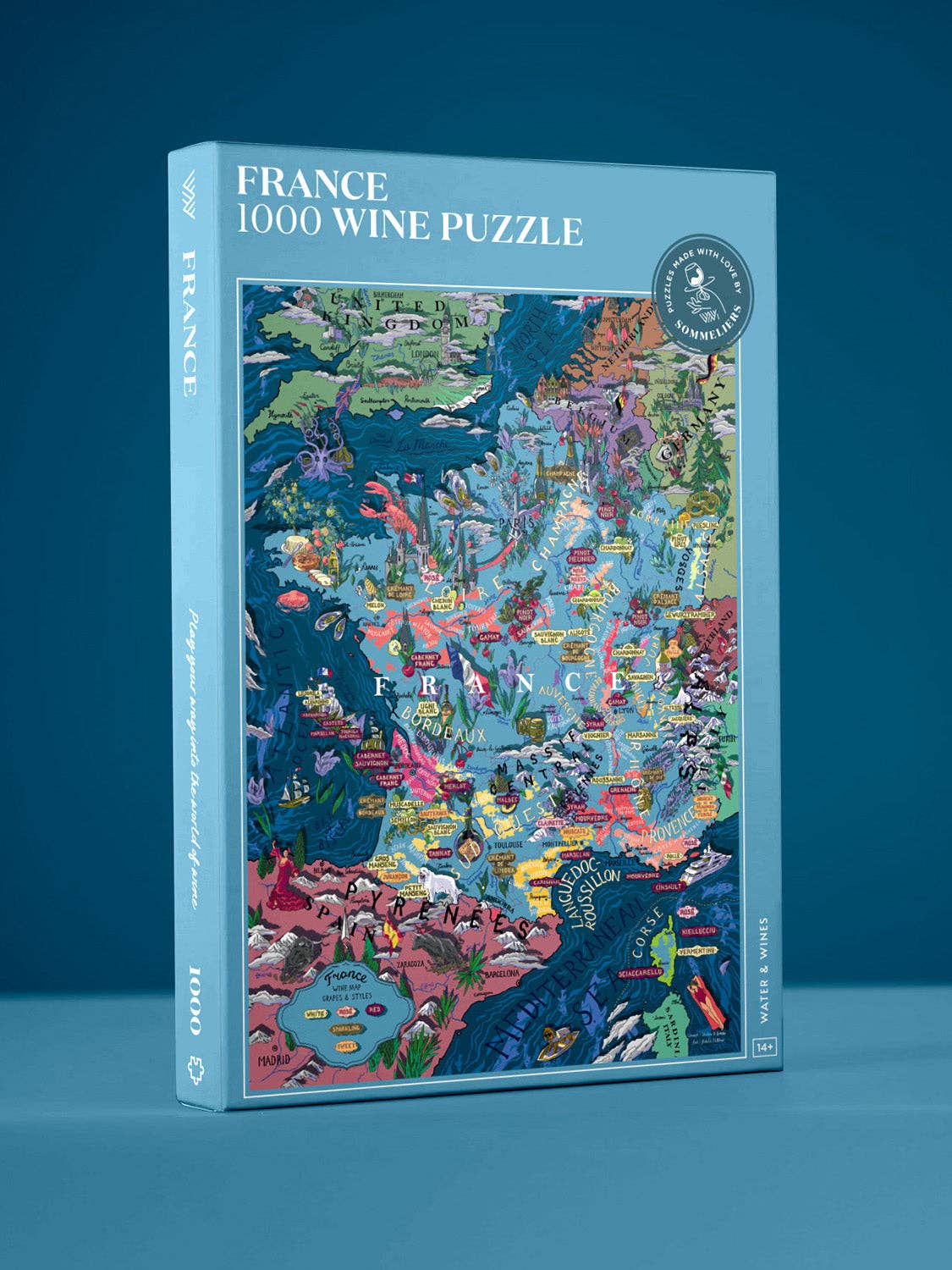 Made in USA France Wine Puzzle