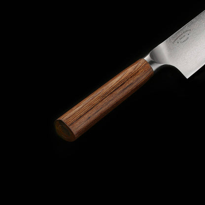 PUMA  7" Santoku knife,VG-10 Damascus Steel blade with Pakka wood handle
