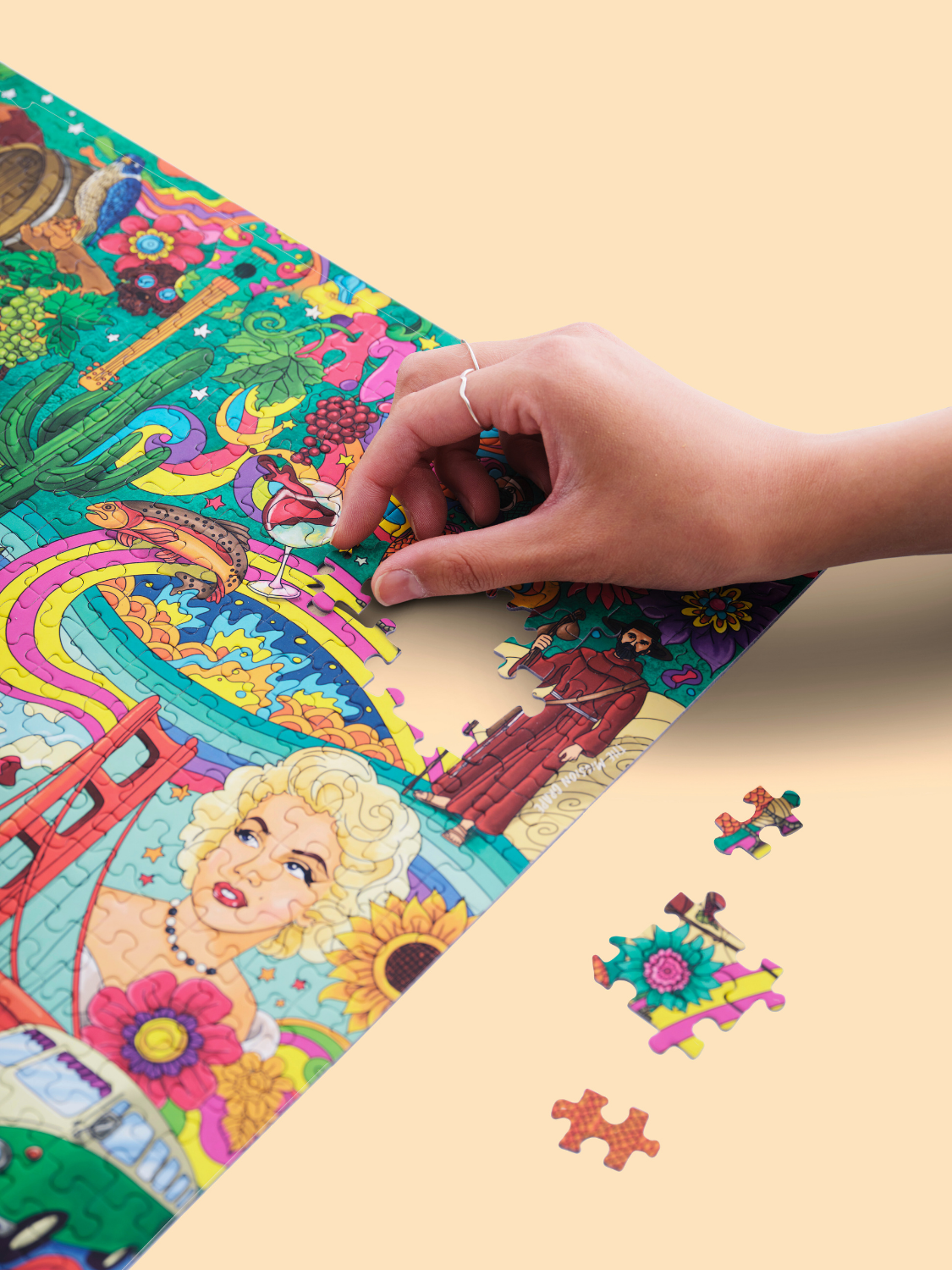 Made in USA California Wine Puzzle