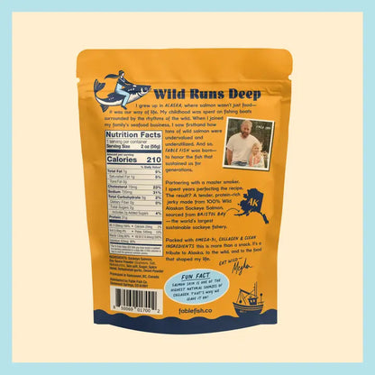 Sea Salt Wild Alaskan Salmon Jerky Packed in Canada