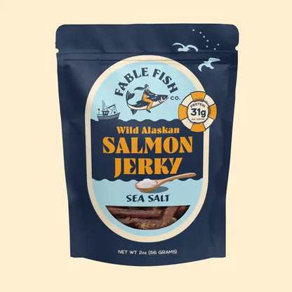 Sea Salt Wild Alaskan Salmon Jerky Packed in Canada