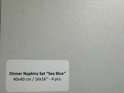 Blue Sea Inspired Ukrainian Embroidered Napkin Set