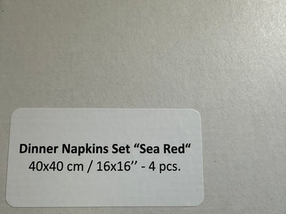 Red Sea Inspired Ukrainian Embroidered Napkins