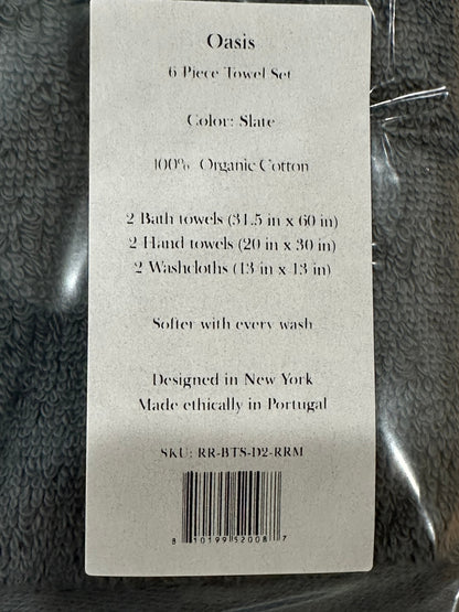 Made in Portugal Organic Cotton Oasis Bath Towel Sets