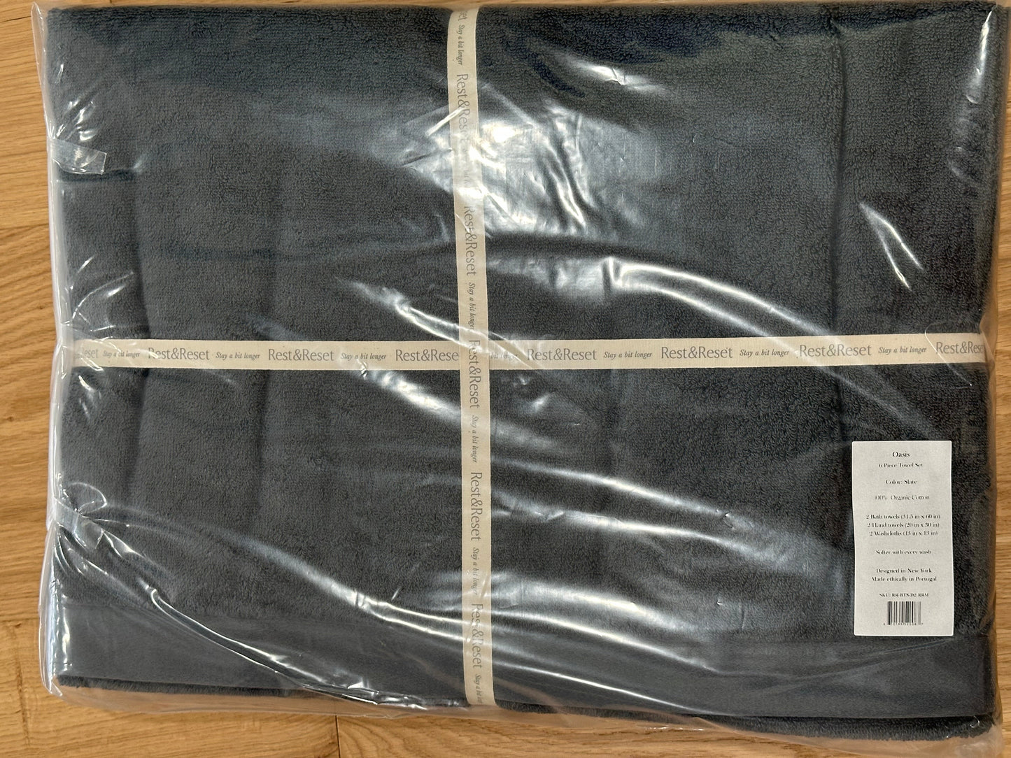 Made in Portugal Organic Cotton Oasis Bath Towel Sets