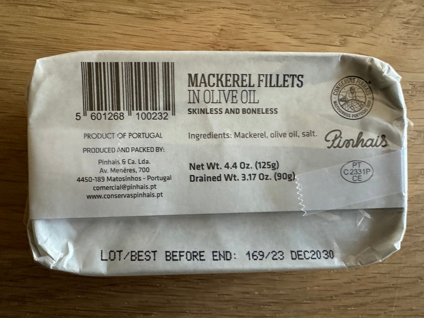 Packed in Portugal Nuri Mackerel Fillets in Olive Oil