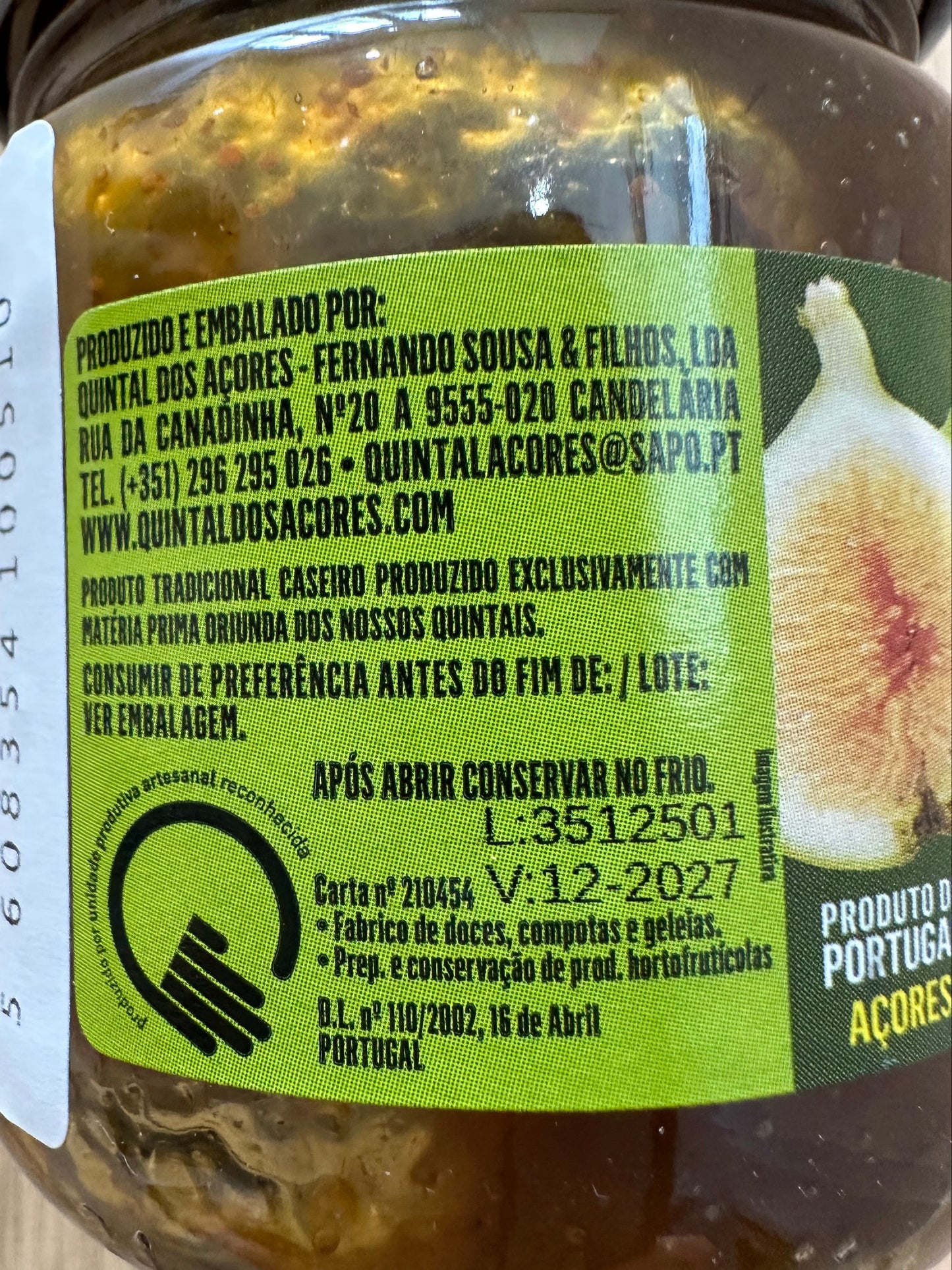 Made in the Azores Quintal Dos Açores Fig Jam