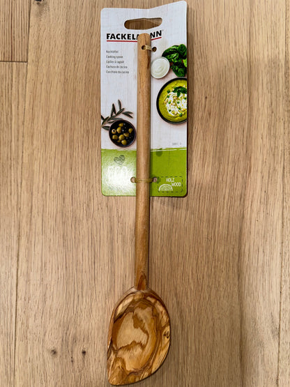 Olive Wood Pointed Cooking Spoon Utensil Made in Albania