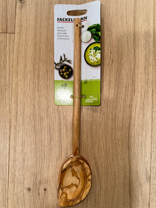 Olive Wood Pointed Cooking Spoon Utensil Made in Albania
