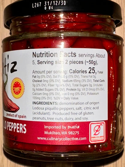 Matiz D.O. Piquillo Peppers - 7.6oz Packed in Spain