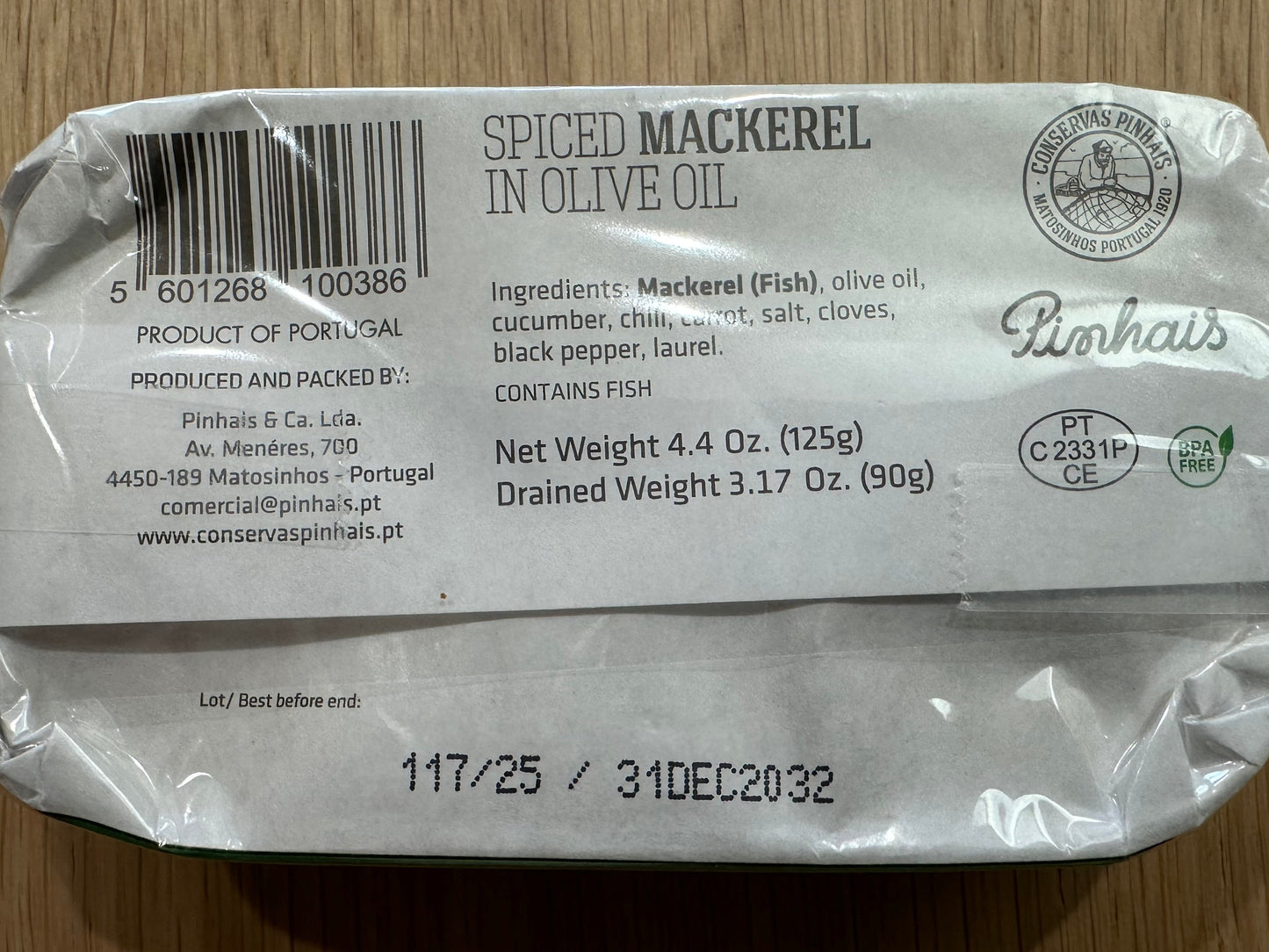 Nuri Spiced Mackerel in Olive Oil  Packed in Portugal!