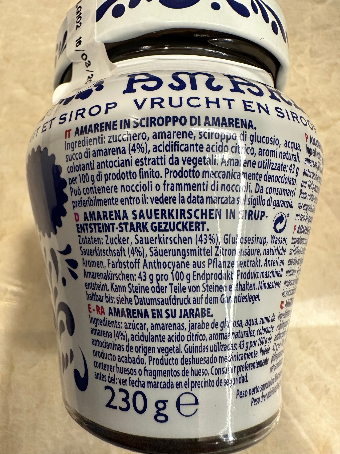 Fabbri Amarena Cherries in Syrup 8.01oz – Made in Italy