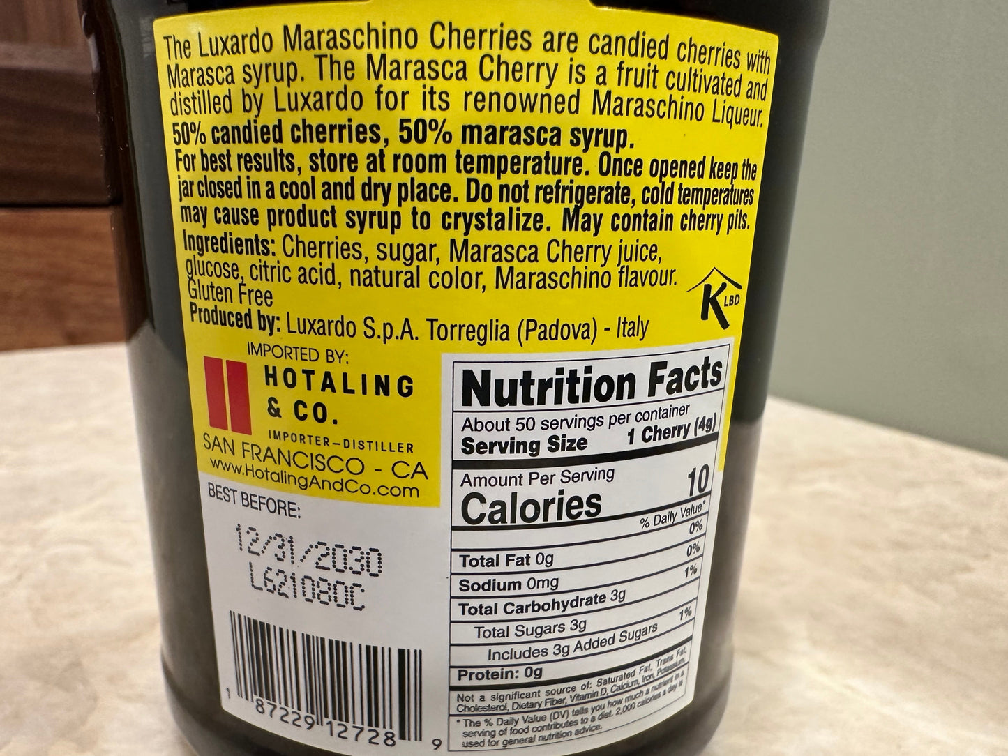 Luxardo Maraschino Cherries 14oz Made in Italy