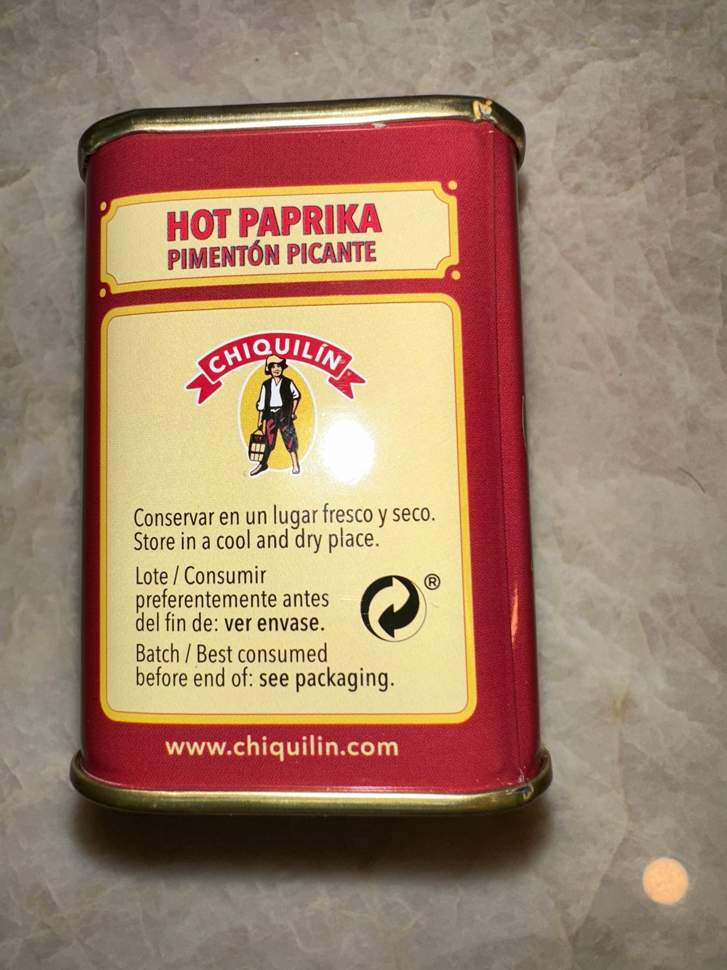 Chiquilin Hot Paprika 2.64 Ounce – Made in Spain in Metal Container