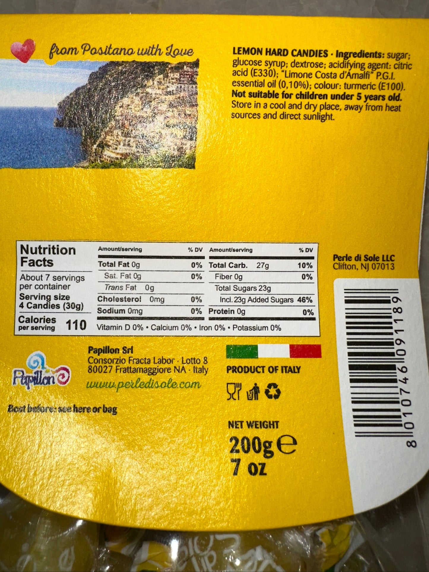 Original Lemon Drops from the Amalfi Coast (7.05 oz Bag)