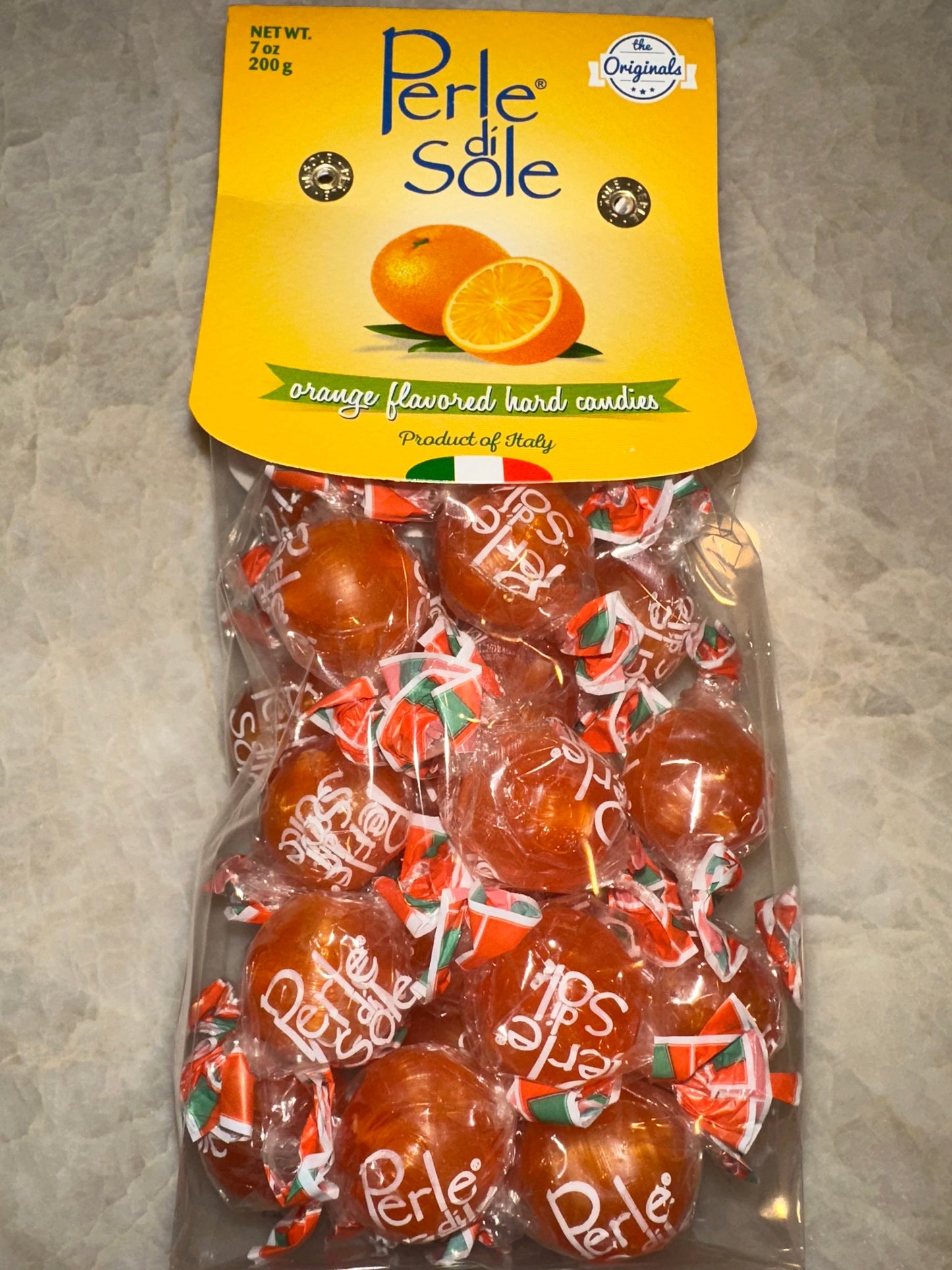 Perle di Sole Original Orange Drops from Sorrento (7.05 oz Bag) Made in Italy