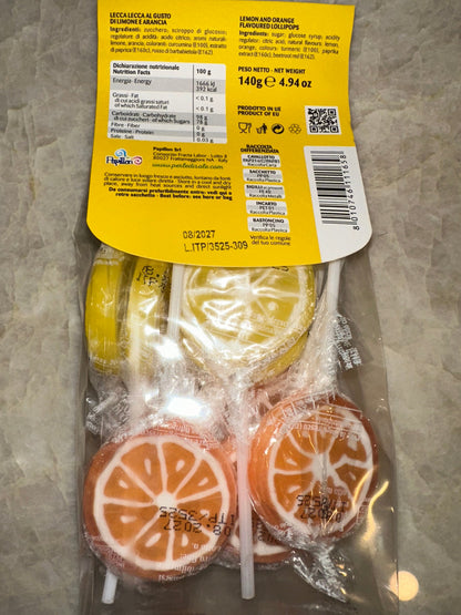 Perle Di Sole Lemon & Orange Lollipops Made in Italy